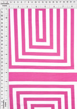 1 Yard Brushed DTY Retro Geo Print Knit Fabric 170 GSM, 58/60'' Wide Polyester Spandex Blend