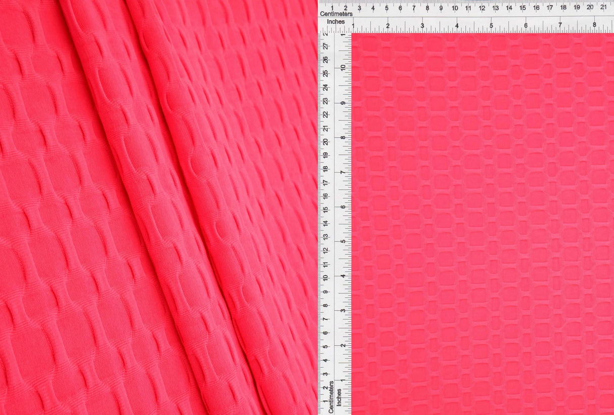 1 Yard Polyester Spandex Honeycomb Knit Solid Fabric 58/60" Width