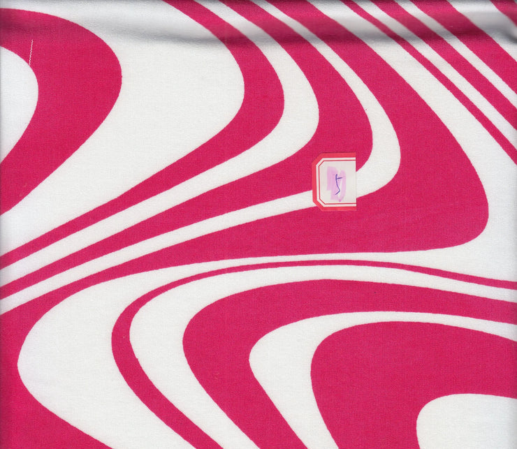 1 Yard Modern Geo DTY Stretch Knit Fabric 58/60 Inch Wide Lightweight Soft Material for Garments & DIY Sewing