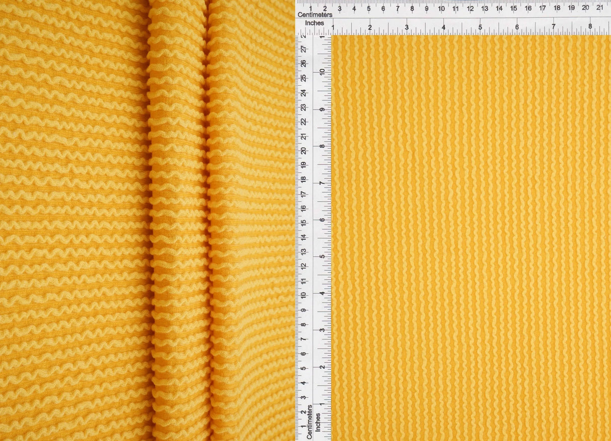 52" Knit Jacquard Rib Fabric 80% Polyester 15% Rayon 5% Spandex 230 GSM by Yard