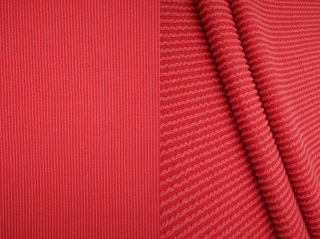 52" Knit Jacquard Rib Fabric 80% Polyester 15% Rayon 5% Spandex 230 GSM by Yard