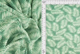 Tropical Leaf Interlock Pleated Fabric 1 Yard Lightweight Soft Drape 58/60" Wide