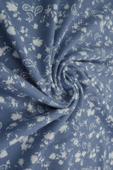 1 Yard Brushed DTY Floral Paisley Knit Fabric 170 GSM, 58/60'' Wide Polyester Spandex Blend