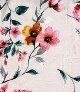 1 Yard Brushed DTY Floral Print Knit Fabric 170 GSM, 58/60'' Wide Polyester Spandex Blend