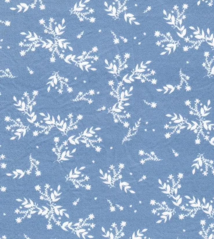 Brushed DTY Knit Fabric with Leaf Pattern Soft Stretch Material 58/60" Wide