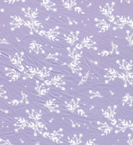 1 Yard Brushed DTY Leaf Print Knit Fabric 170 GSM, 58/60'' Wide Polyester Spandex Blend