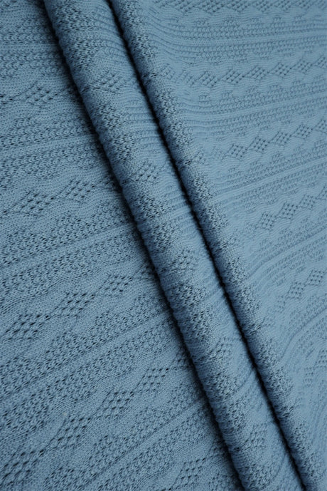 Cable Knit Jacquard Sweater Fabric, Heavyweight Stretch Knit 58/60" Wide