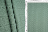 Cable Knit Jacquard Sweater Fabric, Heavyweight Stretch Knit 58/60" Wide