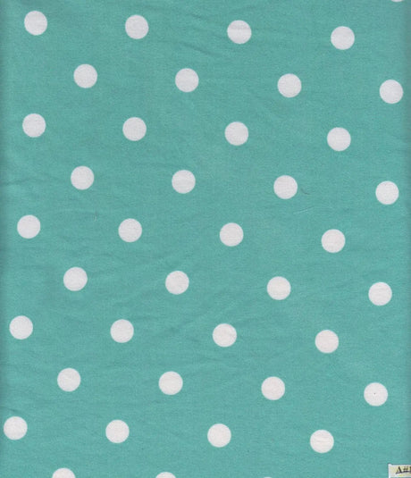 1 Yard Brushed DTY Polka Dot Knit Fabric, 58/60'' Wide Polyester Spandex Blend