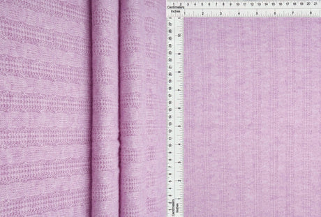 Jacquard Cable Knit Sweater Fabric, Heavyweight Stretch Polyester Spandex 58/60” Wide