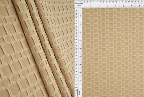 1 Yard Honeycomb Knit Solid Stretch Jacquard Fabric 58/60 Inch Wide