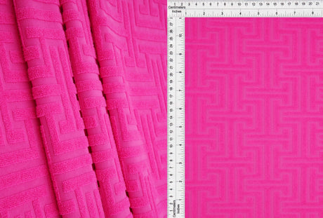 1 Yard Geo Towel Jacquard Fabric Stretch Polyester Spandex 58/59 Inches Wide