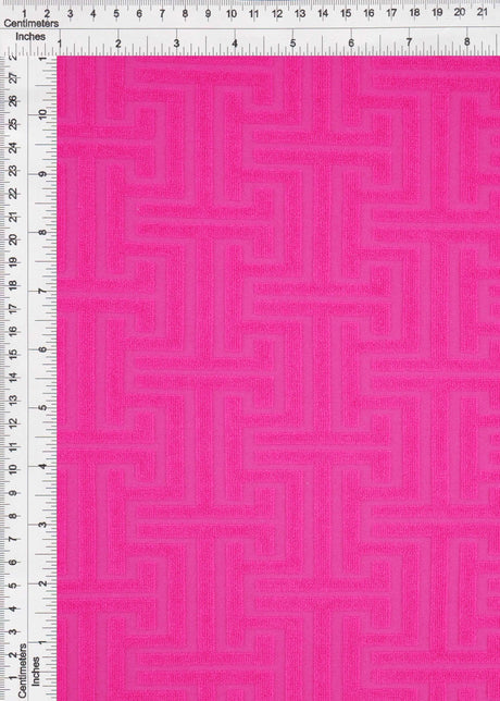 1 Yard Geo Towel Jacquard Knit Fabric, 58/59? Wide Polyester Spandex Blend