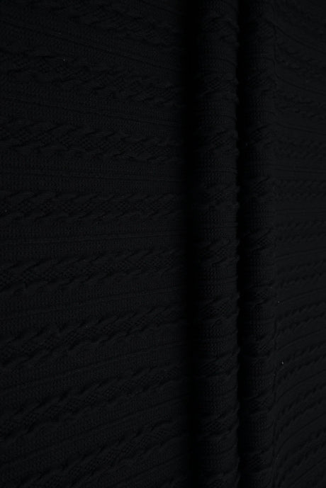 1 Yard Braid Jacquard Knit Fabric 220 GSM, 58/59'' Wide Polyester Spandex Blend