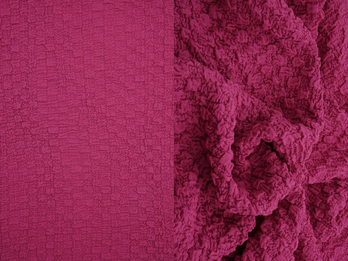 1 Yard Cauliflower Jacquard Knit Fabric, 59/60? Wide Polyester Spandex Blend