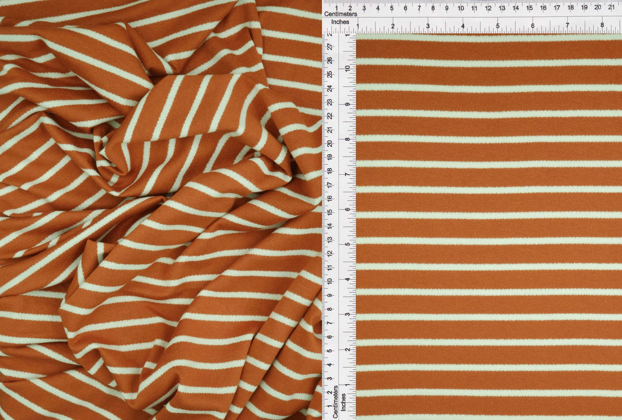 1 Yard Viscose Crepe Stripe Stretch Fabric with 1cm Line 58/60 Inch Wide