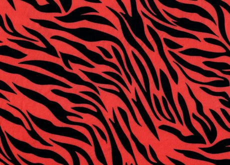 Zebra Print Brushed DTY Knit Stretch Fabric 58/60" Wide