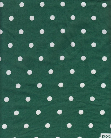 1 Yard DTY Brushed Polka Dots Print Fabric 170 GSM Polyester Spandex Blend 58/60" Width