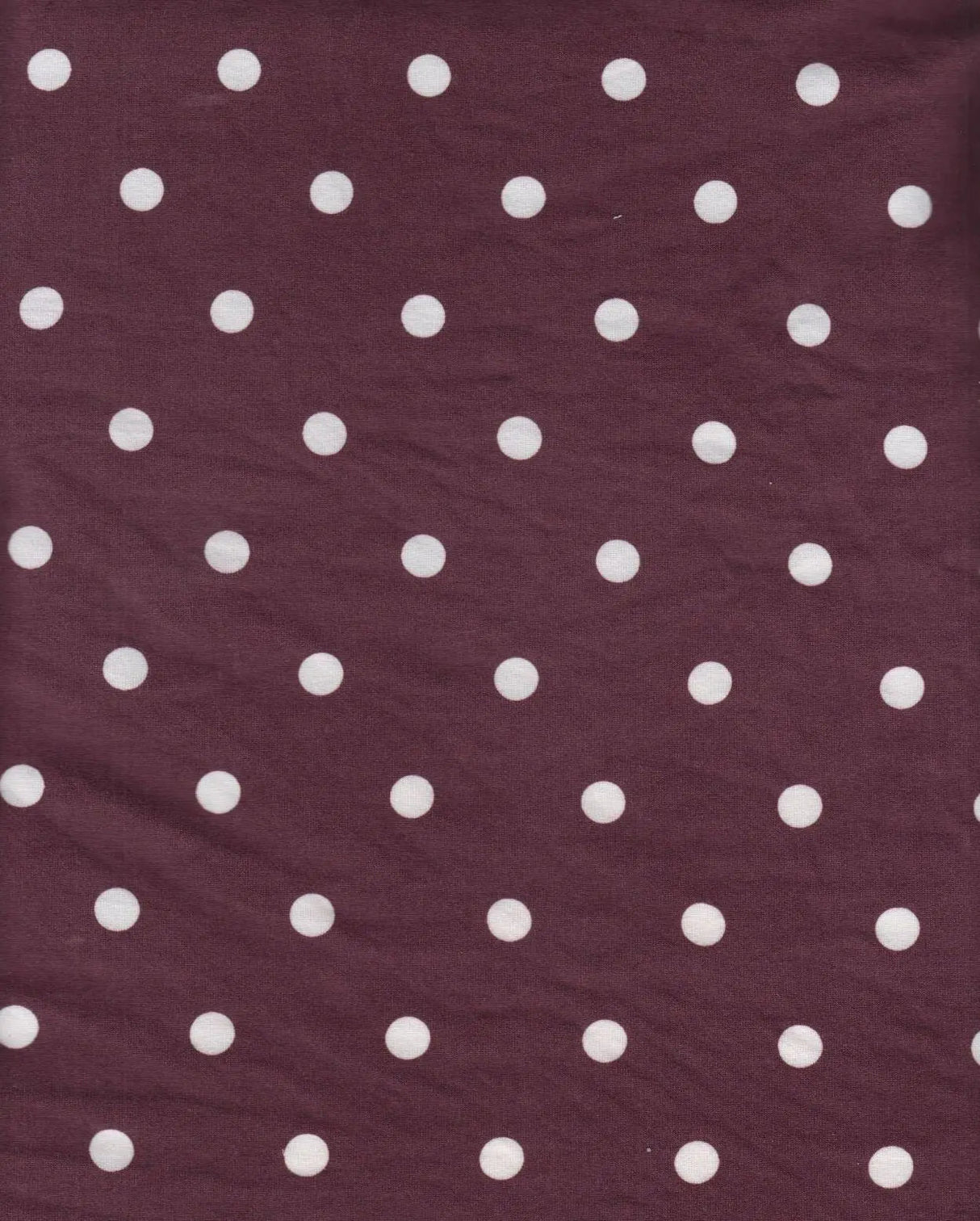 1 Yard DTY Brushed Polka Dots Print Fabric 170 GSM Polyester Spandex Blend 58/60" Width