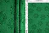 1 Yard Daisy Floral Towel Jacquard Knit Fabric 250 GSM, 58/60'' Wide Polyester Spandex Blend