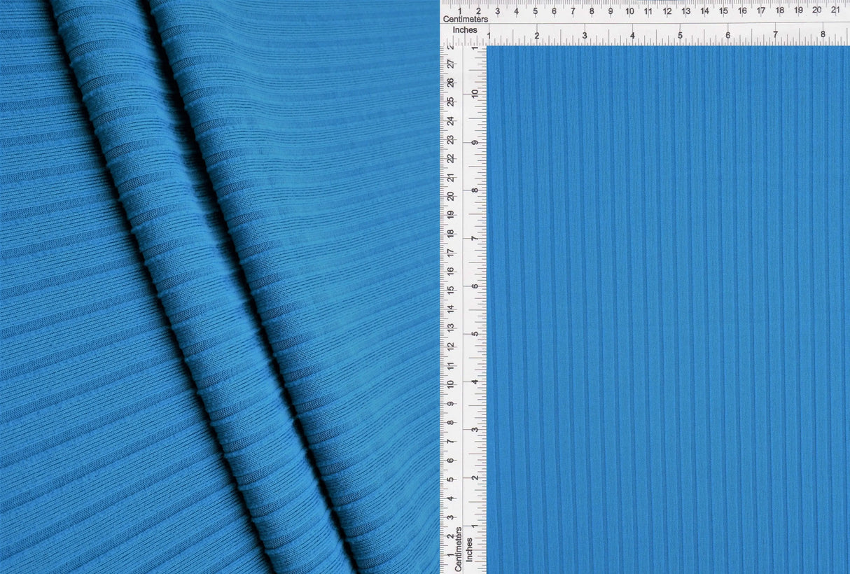 1 Yard 8x3 Yummy Rib Solid Knit Fabric 170 GSM, 58/60? Wide Polyester Spandex Blend