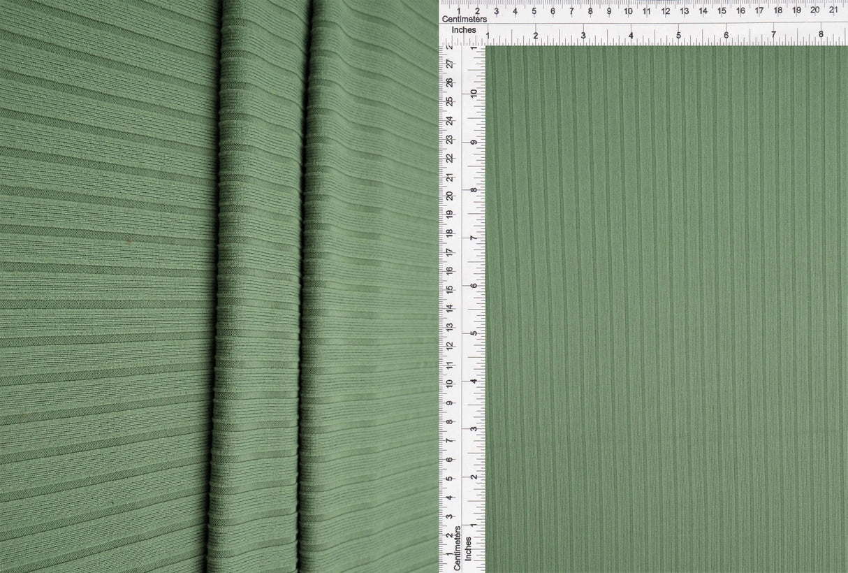 1 Yard 8x3 Yummy Rib Solid Knit Fabric 170 GSM, 58/60? Wide Polyester Spandex Blend