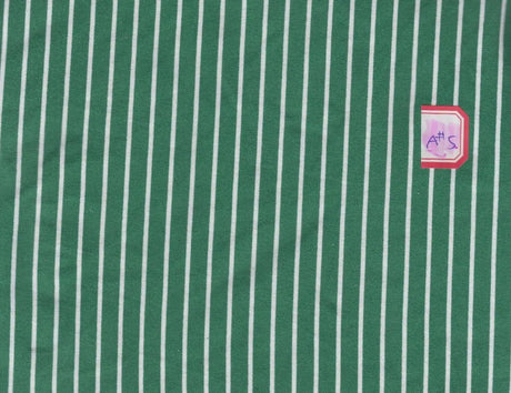 1 Yard Brushed DTY Vertical Stripe Print Knit Fabric 170 GSM, 58/60'' Wide Polyester Spandex Blend