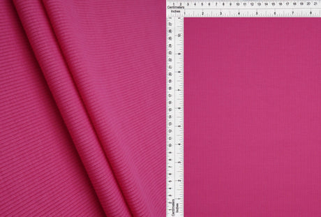 1 Yard Rib 2x1 Solid Knit Fabric, 54/56? Wide Polyester Spandex Blend