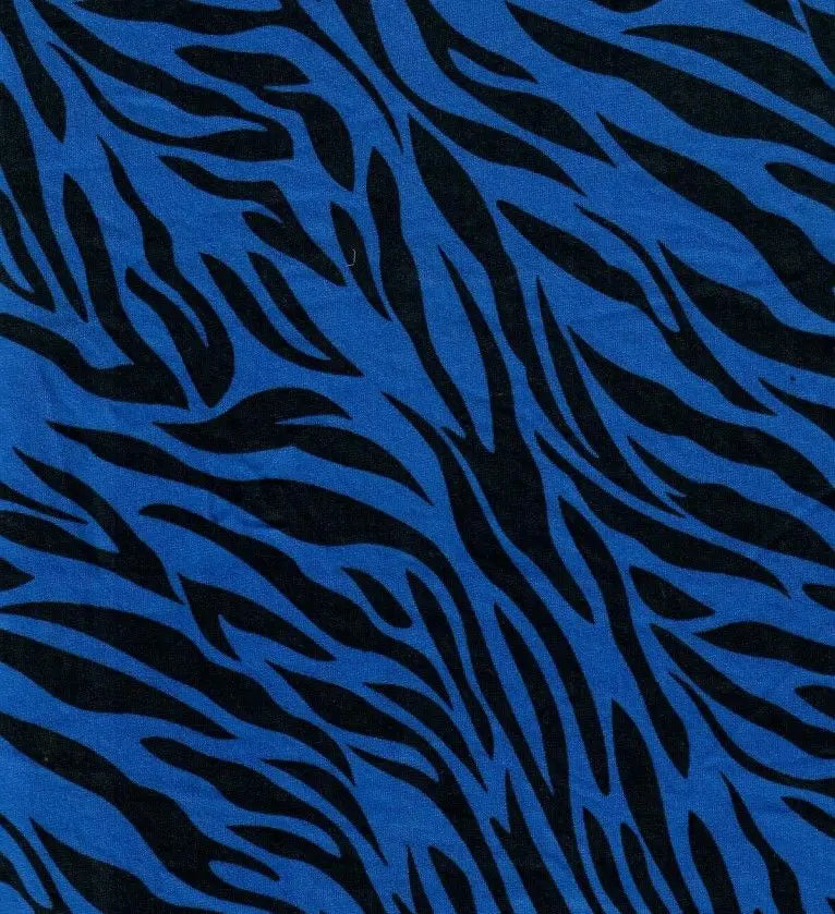 Zebra Animal Print Fabric DTY Brushed Knit 58/60" Wide, Soft & Stretchy