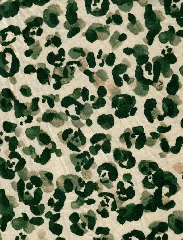 Leopard Animal Print Fabric DTY Brushed Knit Soft Stretch 58/60" Wide