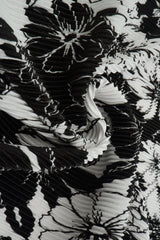 1 Yard Bodre Interlock Pleated Flower Print Knit Fabric 150 GSM, 58/59'' Wide 100% Polyester