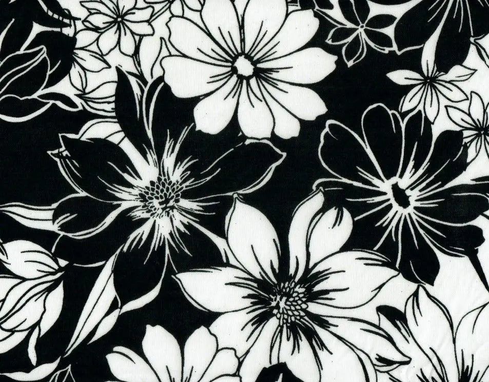 1 Yard Bodre Interlock Pleated Flower Print Knit Fabric 150 GSM, 58/59'' Wide 100% Polyester