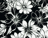 1 Yard Bodre Interlock Pleated Flower Print Knit Fabric 150 GSM, 58/59'' Wide 100% Polyester