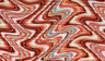 1 Yard Pleated Bodre Interlock Knit Fabric Geo Wave Print 57/58 Inches Wide