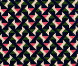 1 Yard 96% Polyester 4% Spandex Double Knit Geo Print Fabric 58/60" Width