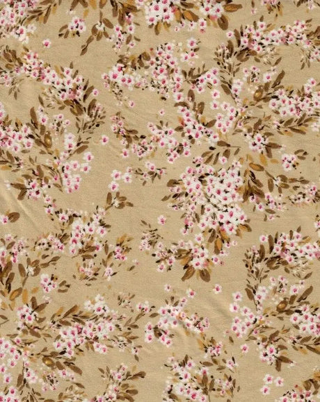Brushed Floral Knit Fabric Soft Stretch Flower Print 58/60" Wide