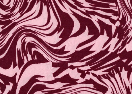 1 Yard DTY Abstract Print Knit Fabric, 58/60? Wide Polyester Spandex Blend