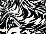 1 Yard DTY Abstract Print Knit Fabric 180 GSM, 58/60? Wide Polyester Spandex Blend