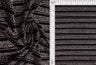 1 Yard Velvet Slinky Lurex Stripe Knit Fabric 200 GSM, 56/58? Wide Nylon Metallic Spandex Blend Back/Rose Gold