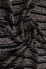 1 Yard Velvet Slinky Lurex Stripe Knit Fabric 200 GSM, 56/58'' Wide Nylon Metallic Spandex Blend Back/Rose Gold