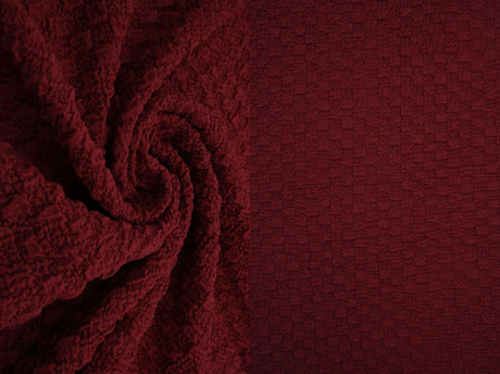 1 Yard Cauliflower Jacquard Knit Fabric 280 GSM, 59/60'' Wide Polyester Spandex Blend