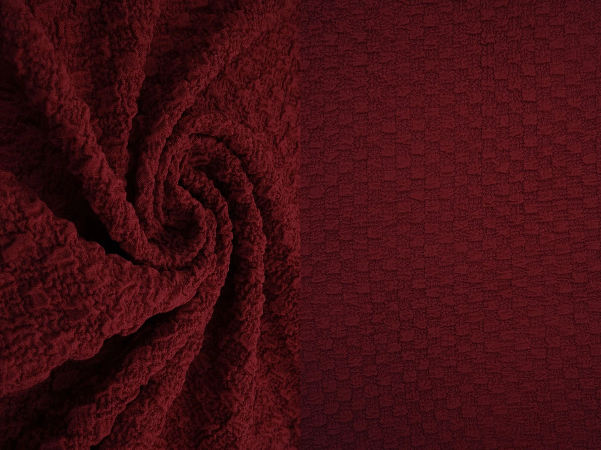 1 Yard Cauliflower Jacquard Knit Fabric, 59/60? Wide Polyester Spandex Blend