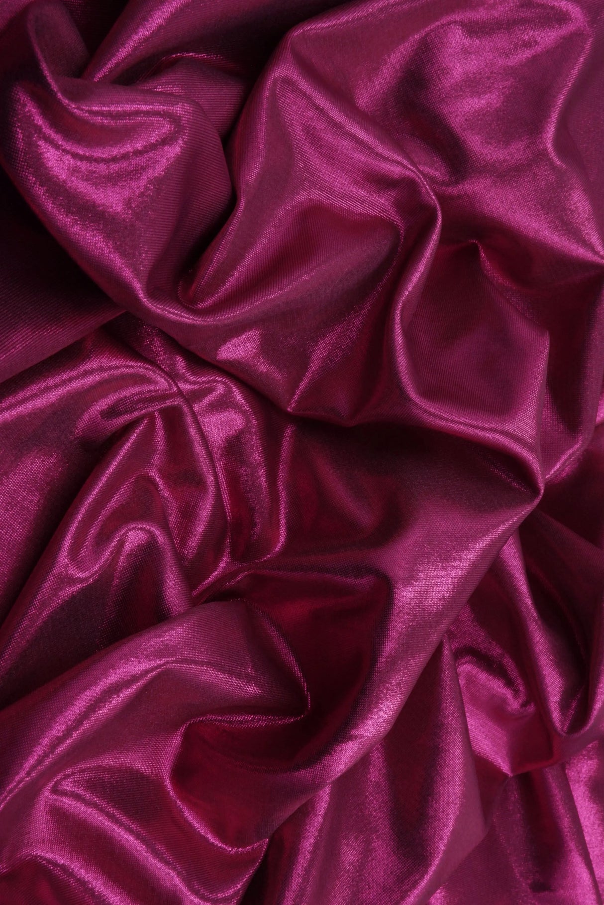 1 Yard Foil Finish FDY Knit Fabric 190 GSM, 58/60'' Wide Polyester Spandex Blend