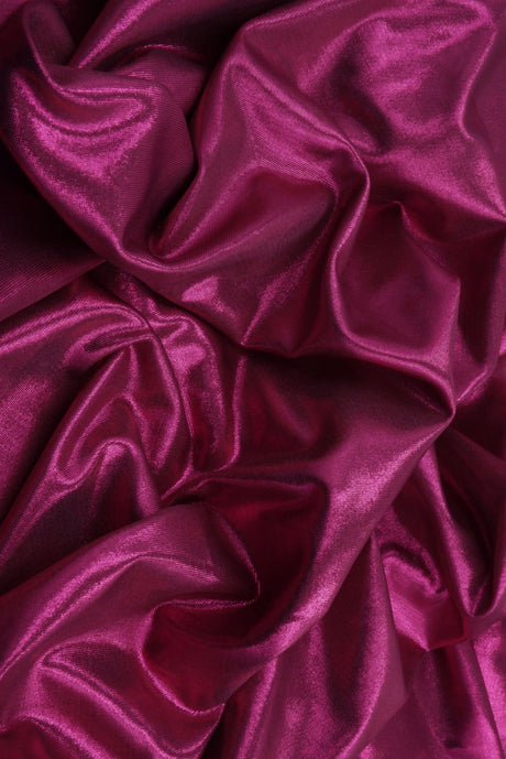 1 Yard Foil Finish FDY Knit Fabric 190 GSM, 58/60'' Wide Polyester Spandex Blend