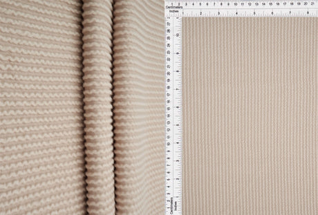52" Knit Jacquard Rib Fabric 80% Polyester 15% Rayon 5% Spandex 230 GSM by Yard