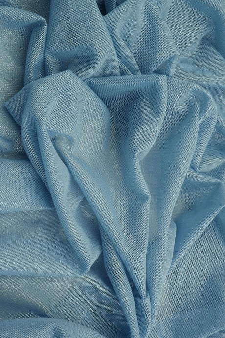 1 Yard Mesh Fabric with Foil Accent 58/60 Inch Wide Lightweight Stretch Polyester Blend