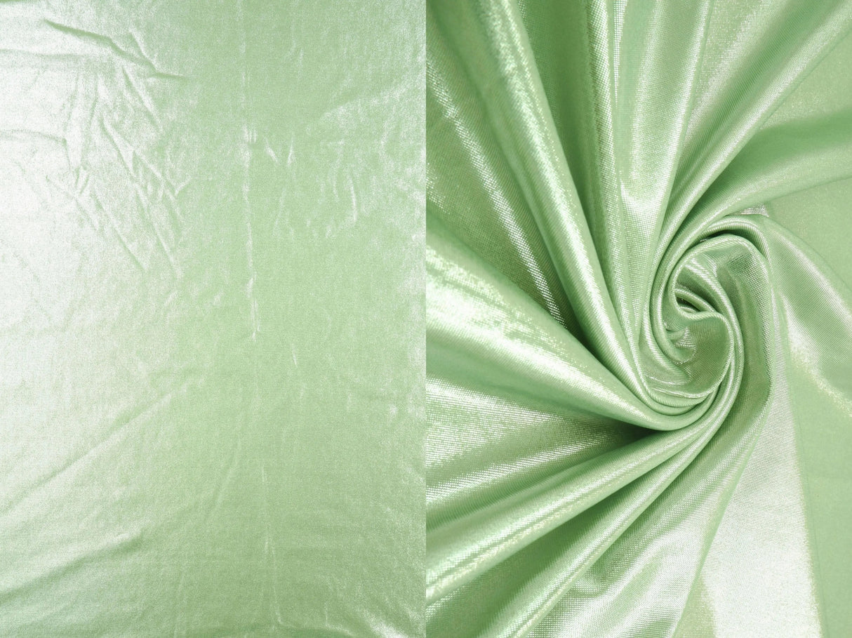 1 Yard Foil Finish FDY Knit Fabric 190 GSM, 58/60'' Wide Polyester Spandex Blend