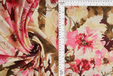 1 Yard Digital Floral DTY Print Fabric 190 GSM Polyester Spandex Blend 58/60" Width