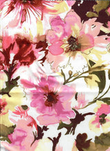 1 Yard Digital Floral DTY Print Fabric 190 GSM Polyester Spandex Blend 58/60" Width