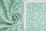 Cey Leaf Print Fabric 1 Yard Lightweight Drapey Polyester 58/59" Wide